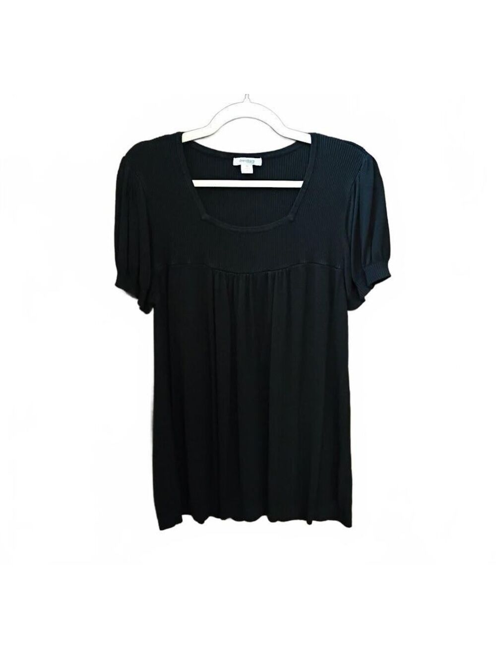 Dressbarn Woman Black Short Sleeve Top Plus Size 1X